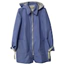 Marni Hooded Overcoat in Blue Polyester