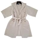CHANEL ecru cream cashmere coat with belt - Chanel