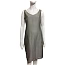 Stunning grey silk wool dress - Escada
