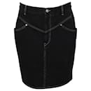 Isabel Marant Denim Skirt in Black Cotton
