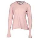 James Perse Long Sleeve Crew Neck Tee in Pink Cotton - Autre Marque