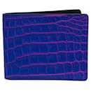 New -Rare -FW 2022 by Virgil Abloh - Blue/Pink Crocodile Leather Multiple Wallet - Louis Vuitton