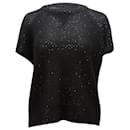 ATM Anthony Thomas Melillo Sequin Knit Top in Black Polyester - Autre Marque