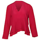 Etro Tiered Long Sleeve Blouse in Pink Silk