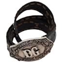 [Used] DOLCE & GABBANA DOLCE & GABBANA DOLCE & GABBANA Belt Men's-Black x Silver Antique DG Logo Buckle Belt - Dolce & Gabbana