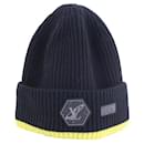 Virgil Abloh 2054 Black Yellow Knit Gravity Beanie Hat Cap - Louis Vuitton