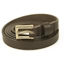 Dsquared2 Woman's Brown Gold tone Buckle Thin Skinny Leather Belt size M