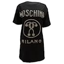 Moschino Studded Shirt Dress in Black Viscose