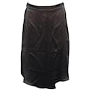 Vince Slit Skirt in Black Silk
