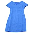 Balenciaga Shift Dress in Blue Silk