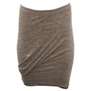 Falda elástica en rayón gris de T by Alexander Wang