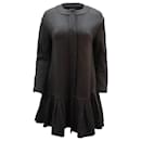 Diane Von Furstenberg Ballencya Mantelkleid aus schwarzer Wolle