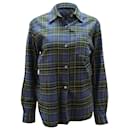 Isabel Marant Etoile Flannel Shirt in Blue Cotton