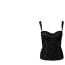 Dolce & Gabbana Lace Bustier in Grey Cotton