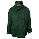 Marni Jacke mit Pattentaschen aus grüner Wolle