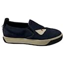 Mostro Fendi 3Sneakers Slip-On D Eyes in camoscio blu navy