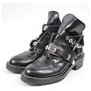 [Used]  BALENCIAGA Design Strap Boots Size: 39 1/2 Color: Black - Balenciaga