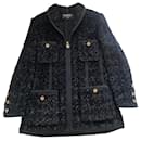 Chanel black zipped jacket in lurex