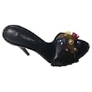 Dolce & Gabbana - EU /36 - Sandaletten aus schwarzem Lackleder