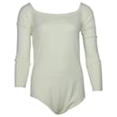 Gabriela Hearst Klara Bodysuit in Ivory White Wool