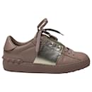 Valentino Garavani Open for a Change Sneakers in Old Rose Calfskin Leather