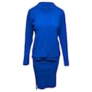 DKNY Sweater and Skirt Set in Blue Viscose - Donna Karan