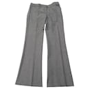 Theory Wide Leg Trouser in Grey Felted Wool