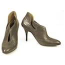Laurence Dacade Gray Leather Wings High Heels Ankle Boots Booties size 40