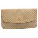CELINE Macadam Canvas Clutch Bag PVC Leather Beige Auth 28359 - Céline