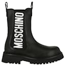 Logo Leather Chelsea Boots - Moschino