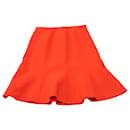 Oscar De La Renta Panel Midi Skirt in Red Wool - Oscar de la Renta