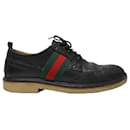  Gucci Kids' Darby Brogues in Black Leather