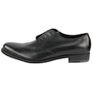 MENS US 10.5 Black Cordovan Leather Lace up Classic Derby Shoe 2PR1112 - Prada