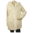 Oof Wear Reversible White Midi Trench Jacket Parka Hooded Coat size 40 - Autre Marque