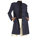 Burberry casaco de lã azul novo tamanho 42