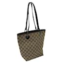 [Used] Gucci Shoulder bag GG canvas Tote bag Handbag Brown Beige Brown White silver metal fittings