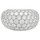 Pavé ring in white gold, diamants. - inconnue