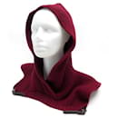 NEW REMOVABLE HERMES COLLAR WITH HOOD IN BORDEAUX CASHMERE NEW REMOVABLE COLLAR - Hermès
