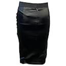 Dolce & Gabbana Ruched Pencil Skirt in Black Acetate