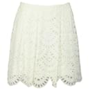 Alice + Olivia Tamra Eyelet Top and Skirt in White Cotton