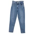 Levi's hoch taillierte Mom-Jeans aus blauem Baumwoll-Denim