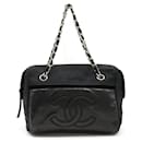 [Used] CHANEL Matrasse Chain Bag Tote Bag Handbag Nylon Patent Leather Black Black Silver Metal Fittings - Chanel