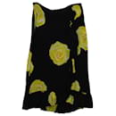 Ganni Fayette Wrap Effect Floral Skirt in Black SIlk