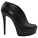 Christian Louboutin Miss Fast Plato 140 Heels in Black Leather