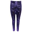 Pantaloni skinny con paillettes Gucci in poliammide viola