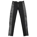 Burberry Leather Side Panel Pants in Black Acetate