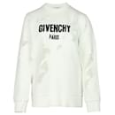 Sudadera envejecida de algodón blanco de Givenchy