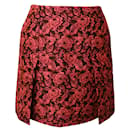 Erdem Floral-Jacquard Mini Skirt in Pink Polyester
