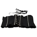 Dolce & Gabbana Tie-Up Detail Corset Belt in Black Polyester