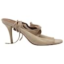 Aquazzura Sexy Thing 105 Heeled Sandals in Nude Suede